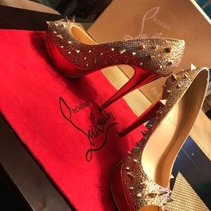 Christian Louboutin Spike Rhinestone Shoes